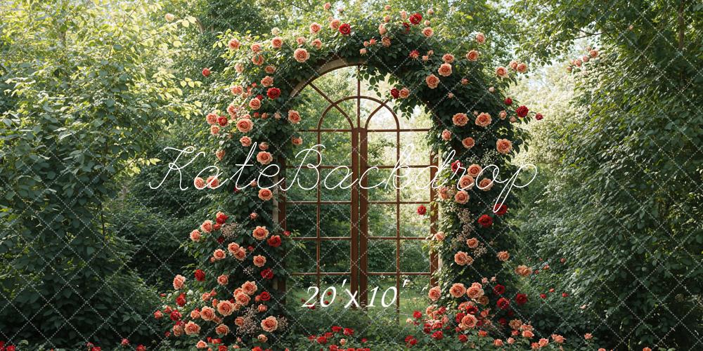 Kate Spring Flowers Woods Window Door Backdrop Designed by Emetselch - Kate Backdrop AU