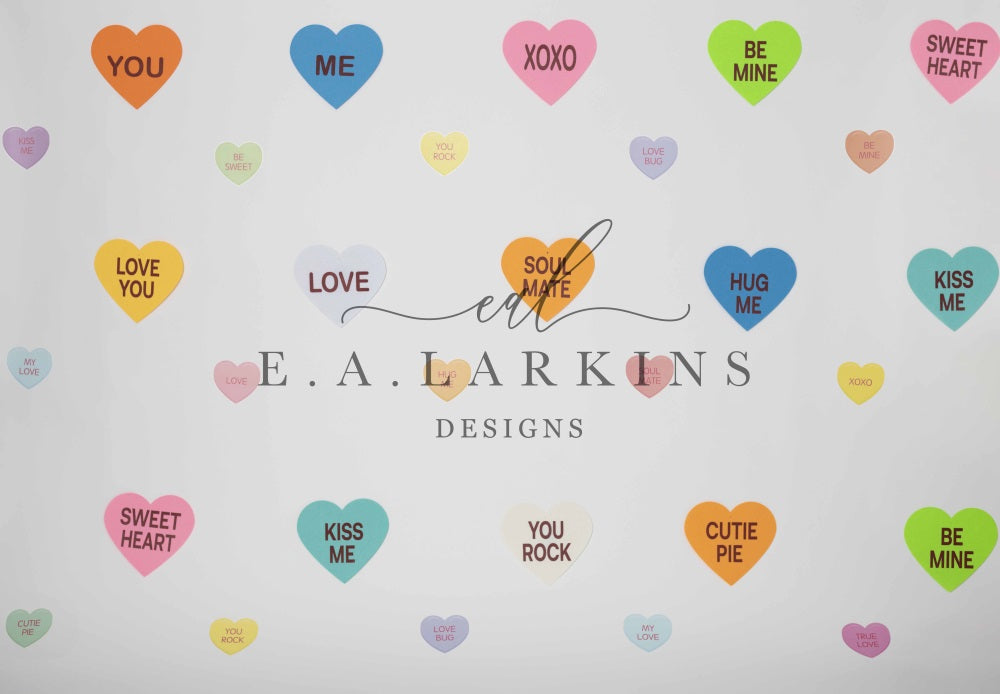 Kate Valentine Conversationhearts Backdrop Designed By Erin Larkins - Kate Backdrop AU