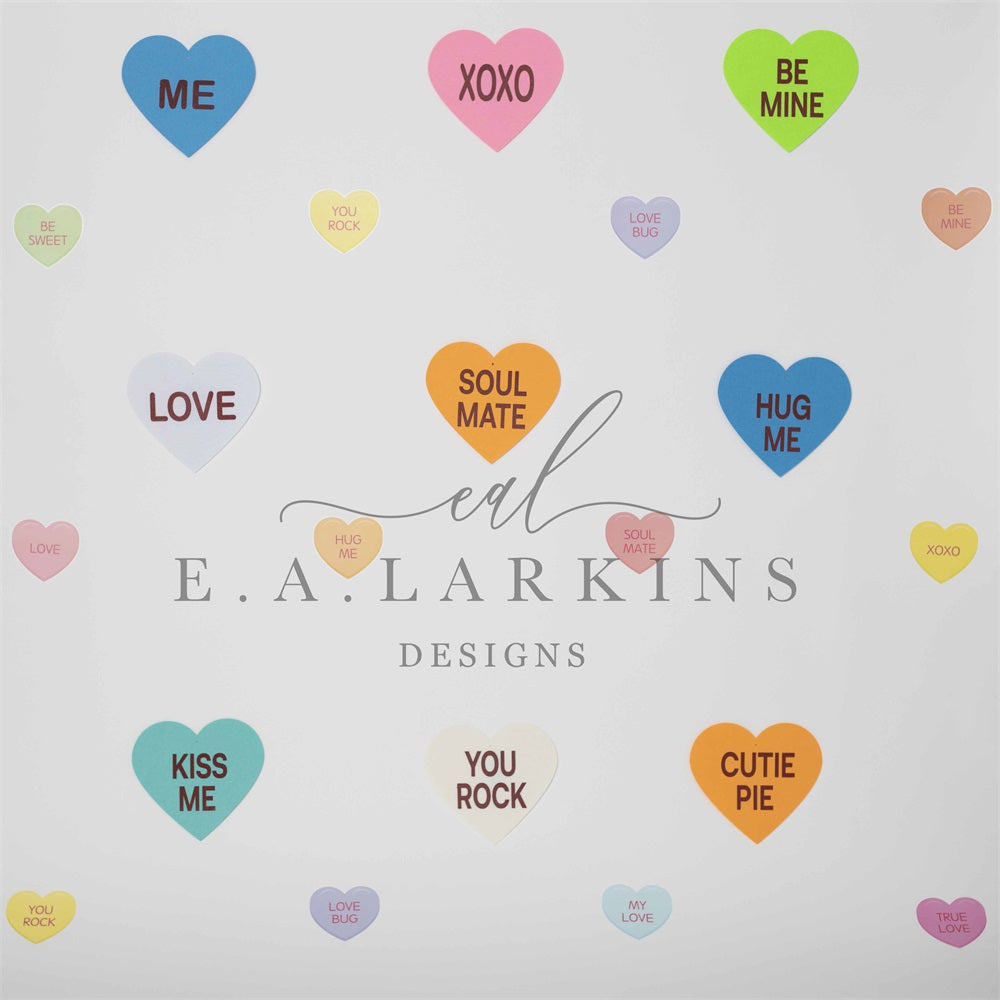 Kate Valentine Conversationhearts Backdrop Designed By Erin Larkins - Kate Backdrop AU