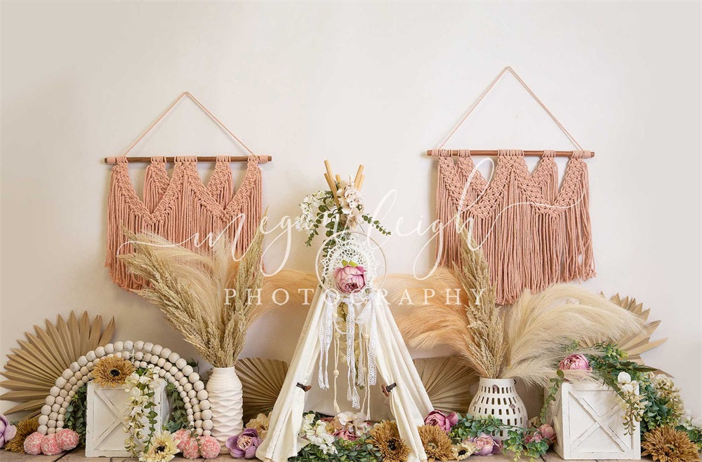 Kate BohoOasis Tent Backdrop Cake Smash Designed by Megan Leigh Photography - Kate Backdrop AU