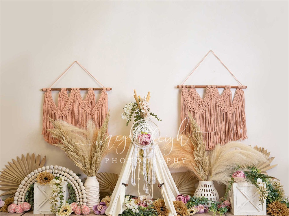 Kate BohoOasis Tent Backdrop Cake Smash Designed by Megan Leigh Photography - Kate Backdrop AU