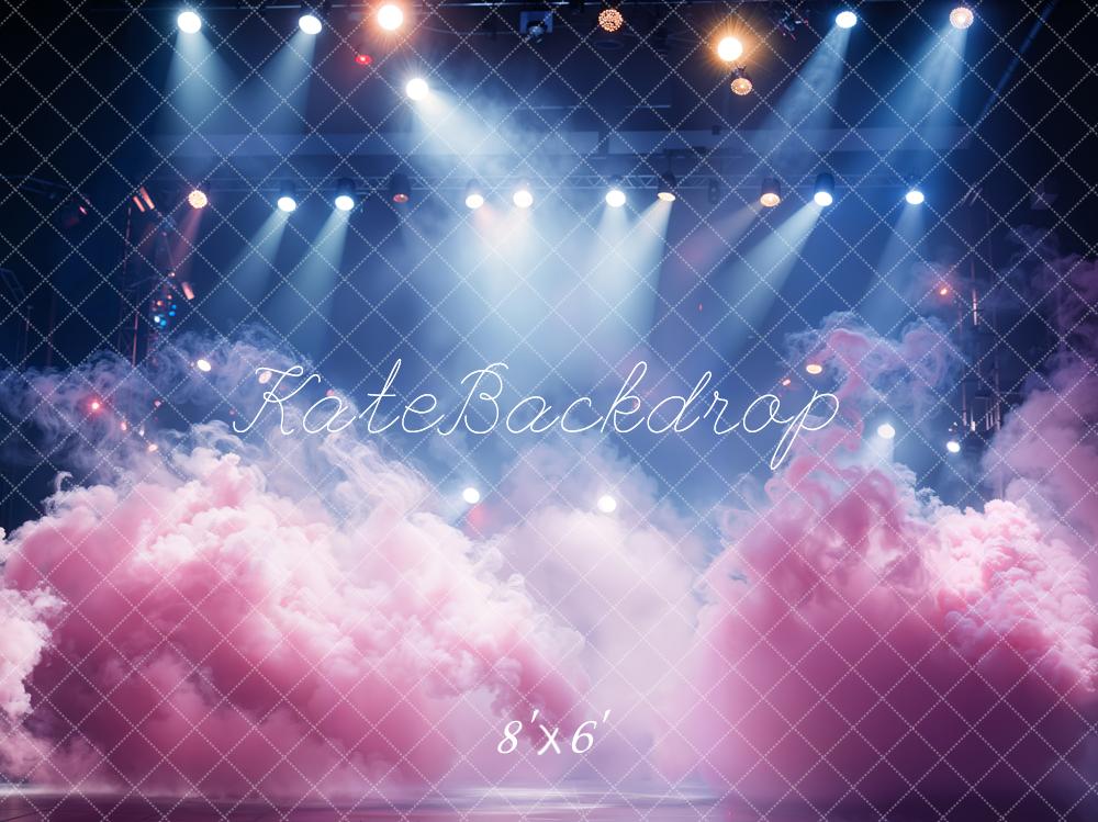 Kate Pink Smoke Stage Lighting Fleece Backdrop Designed by Emetselch - Kate Backdrop AU