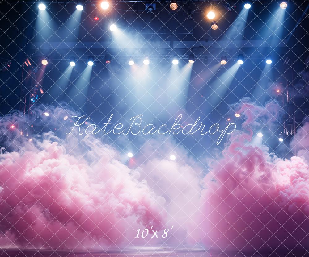 Kate Pink Smoke Stage Lighting Fleece Backdrop Designed by Emetselch - Kate Backdrop AU