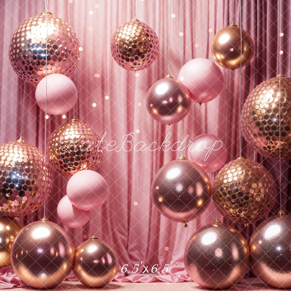 Kate Pink Balloon Party Backdrop Birthday Curtain Stage Designed by Emetselch - Kate Backdrop AU