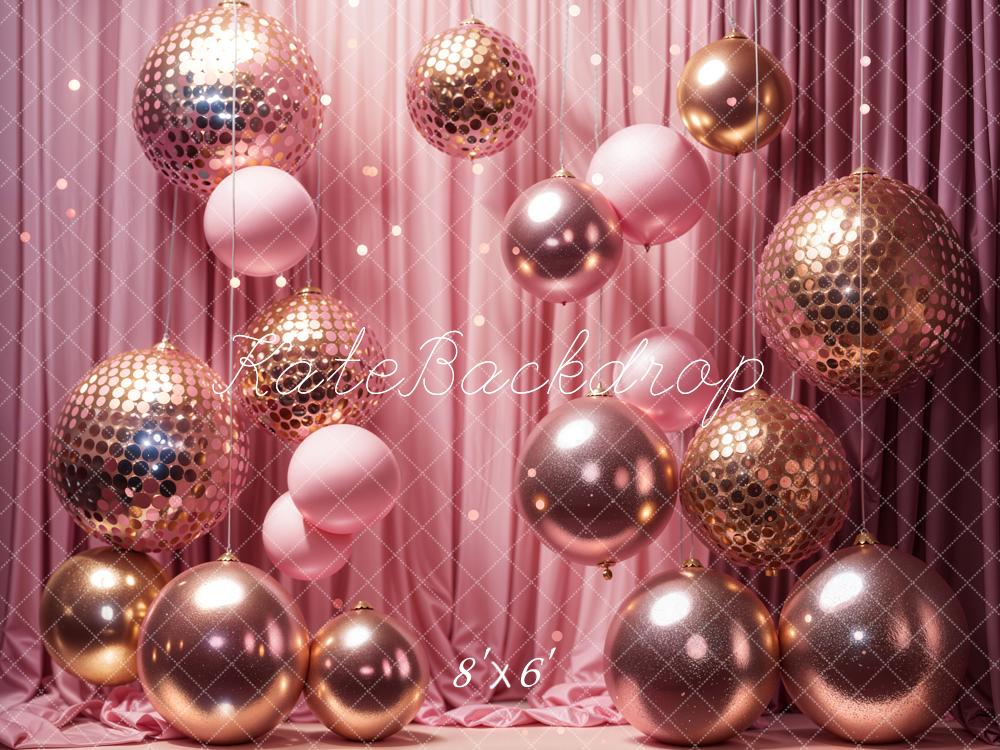 Kate Pink Balloon Party Backdrop Birthday Curtain Stage Designed by Emetselch - Kate Backdrop AU