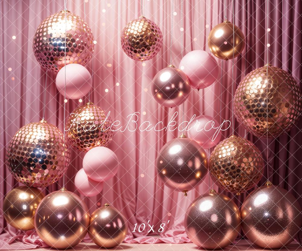 Kate Pink Balloon Party Backdrop Birthday Curtain Stage Designed by Emetselch - Kate Backdrop AU