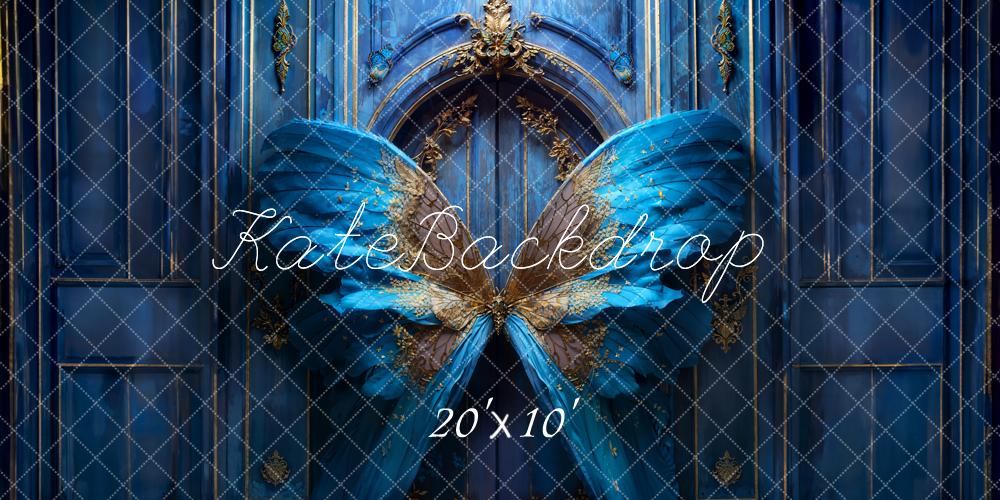 Kate Modern Blue Butterfly Door Backdrop Designed by Chain Photography - Kate Backdrop AU