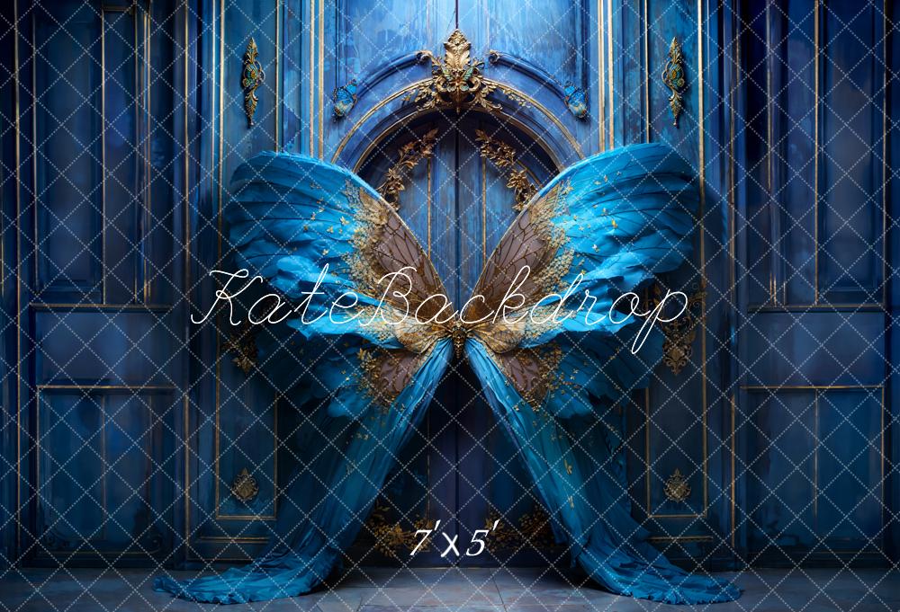 Kate Modern Blue Butterfly Door Backdrop Designed by Chain Photography - Kate Backdrop AU