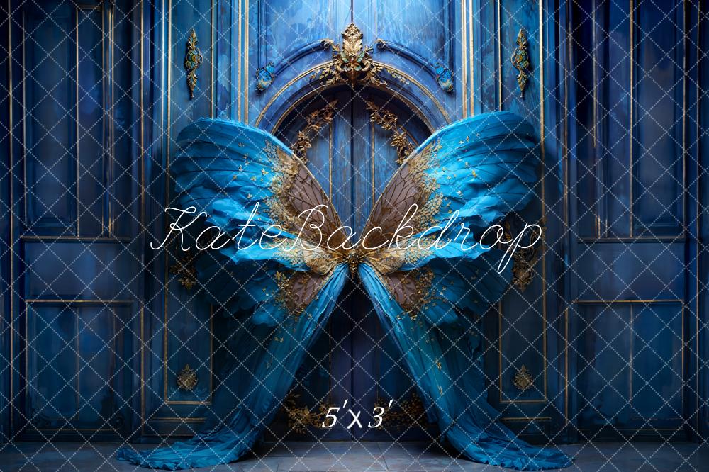 Kate Modern Blue Butterfly Door Backdrop Designed by Chain Photography - Kate Backdrop AU