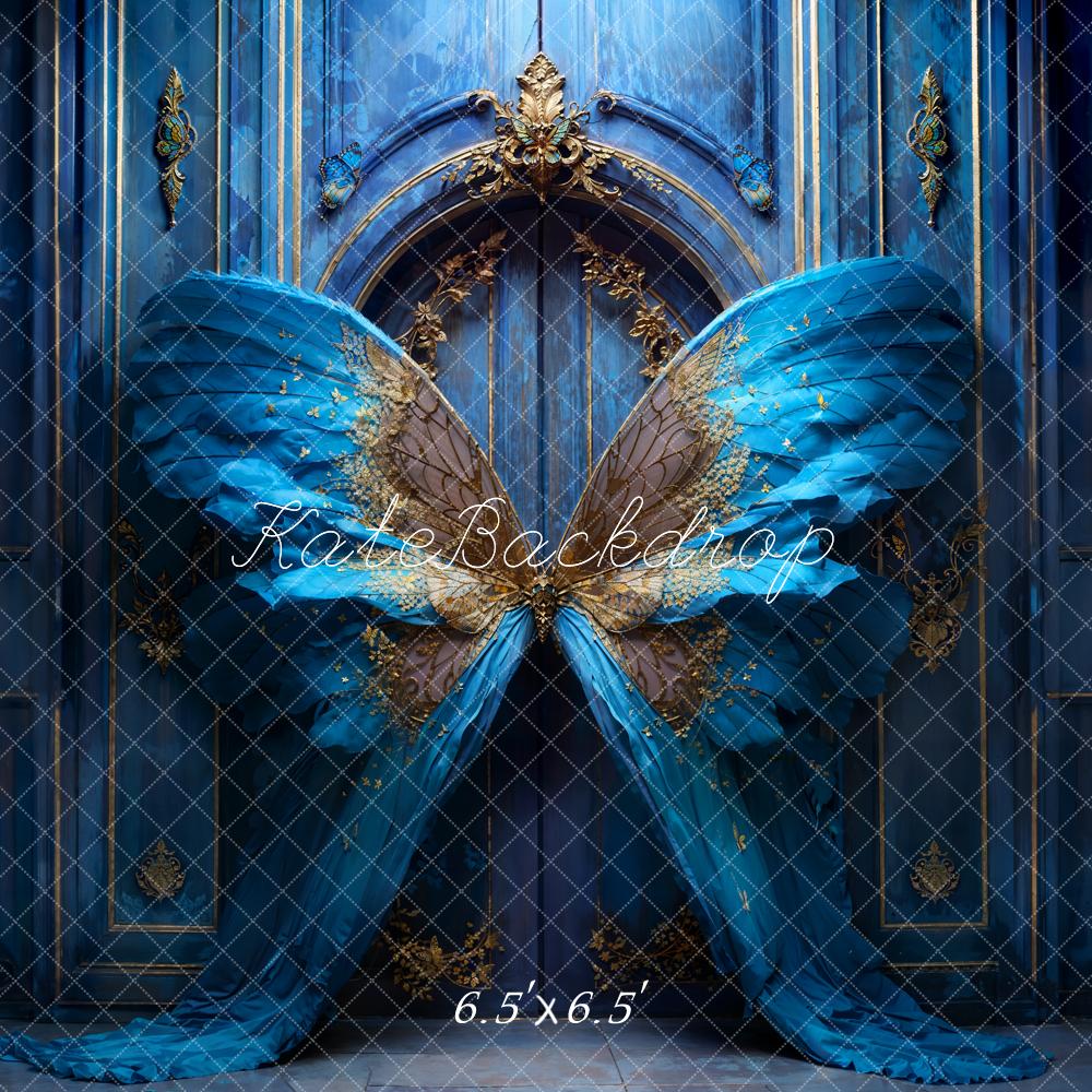 Kate Modern Blue Butterfly Door Backdrop Designed by Chain Photography - Kate Backdrop AU