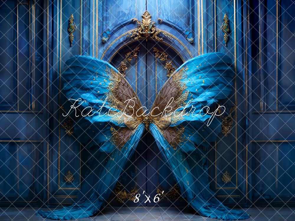 Kate Modern Blue Butterfly Door Backdrop Designed by Chain Photography - Kate Backdrop AU