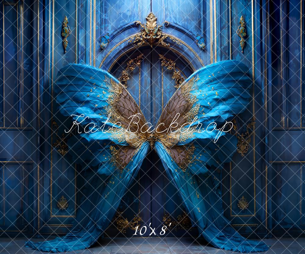 Kate Modern Blue Butterfly Door Backdrop Designed by Chain Photography - Kate Backdrop AU