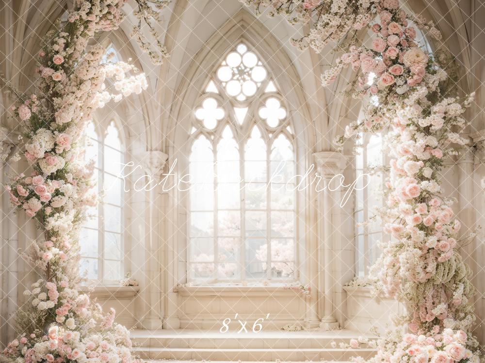 Kate Spring White Flowers Window Room Backdrop Designed by Emetselch - Kate Backdrop AU