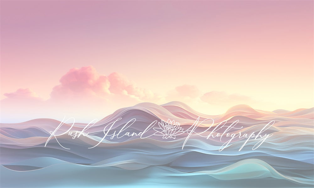 Kate Faded Pastel Waves Backdrop Designed by Laura Bybee - Kate Backdrop AU