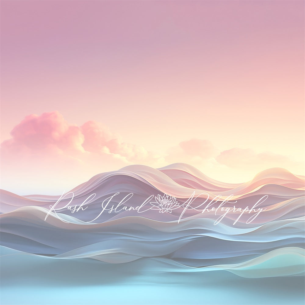 Kate Faded Pastel Waves Backdrop Designed by Laura Bybee - Kate Backdrop AU