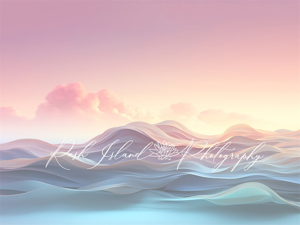 Kate Faded Pastel Waves Backdrop Designed by Laura Bybee - Kate Backdrop AU