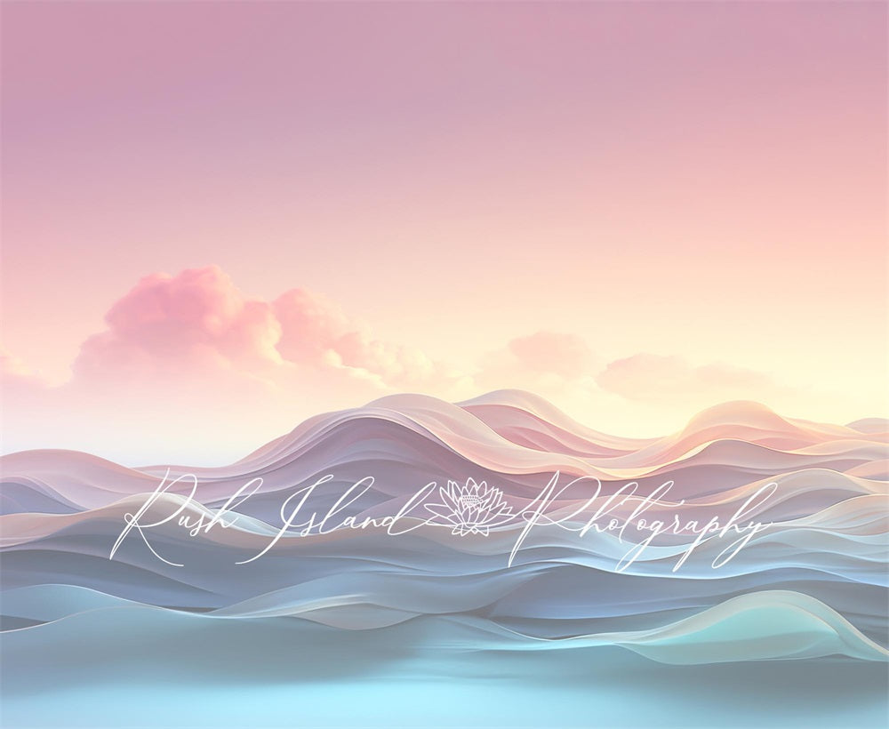 Kate Faded Pastel Waves Backdrop Designed by Laura Bybee - Kate Backdrop AU