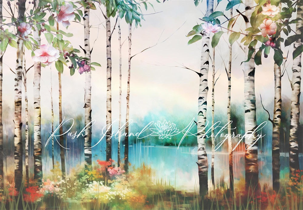 Kate Spring Birches Backdrop Designed by Laura Bybee - Kate Backdrop AU