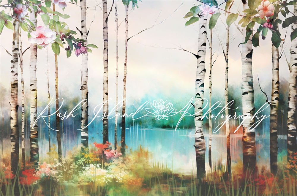 Kate Spring Birches Backdrop Designed by Laura Bybee - Kate Backdrop AU