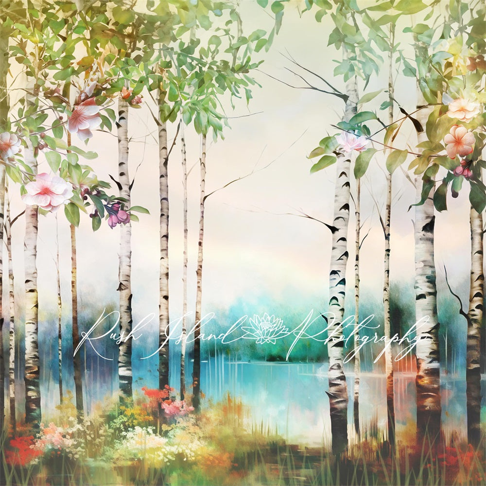 Kate Spring Birches Backdrop Designed by Laura Bybee - Kate Backdrop AU