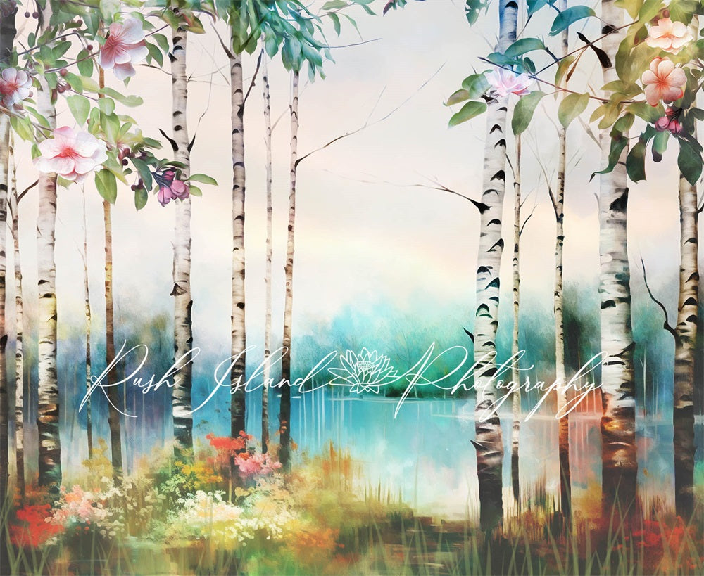 Kate Spring Birches Backdrop Designed by Laura Bybee - Kate Backdrop AU