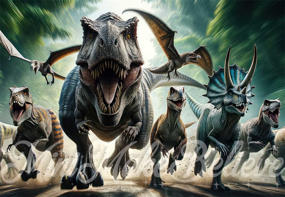 Kate Dinos Charge Backdrop Designed by Mini MakeBelieve - Kate Backdrop AU