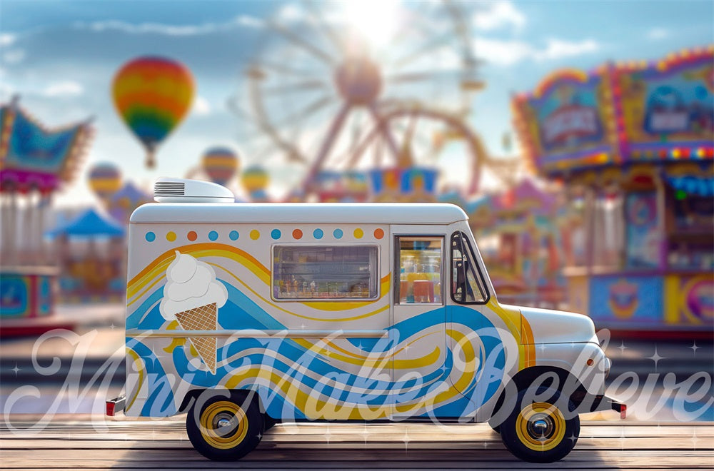 Kate Ice Cream Truck Day Backdrop Designed by Mini MakeBelieve - Kate Backdrop AU