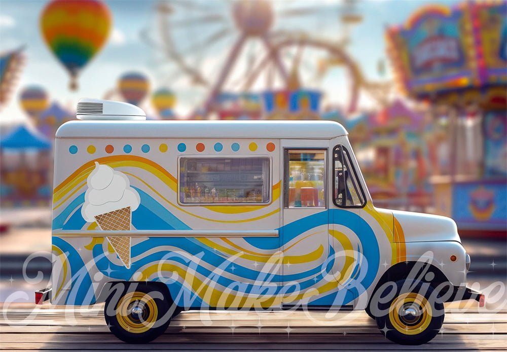 Kate Ice Cream Truck Day Backdrop Designed by Mini MakeBelieve - Kate Backdrop AU