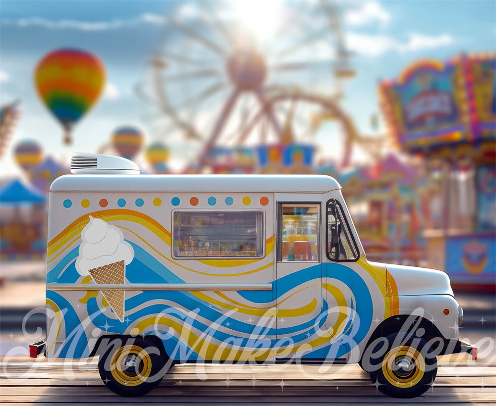 Kate Ice Cream Truck Day Backdrop Designed by Mini MakeBelieve - Kate Backdrop AU