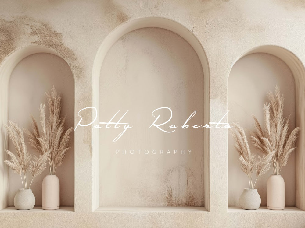 Kate Beige Arched Wall Backdrop Designed by Patty Roberts