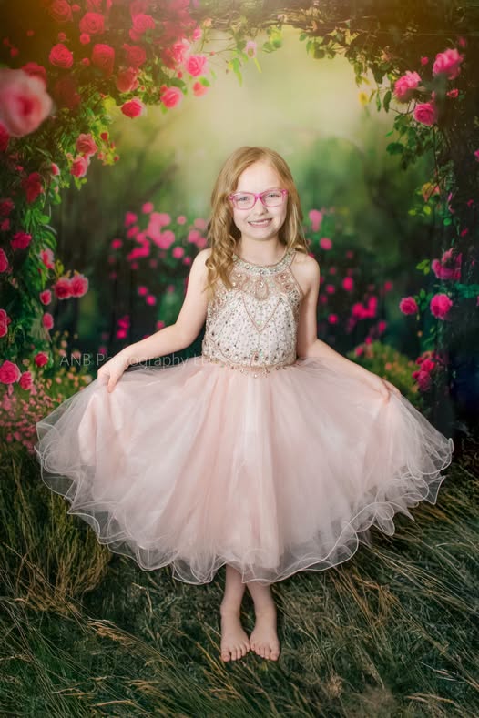 Kate Pink Roses Garden Arch Backdrop Designed by Patty Robertss - Kate Backdrop AU