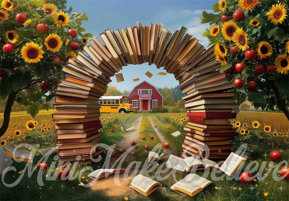 Kate Exterior Book Arch Backdrop Designed by Mini MakeBelieve - Kate Backdrop AU