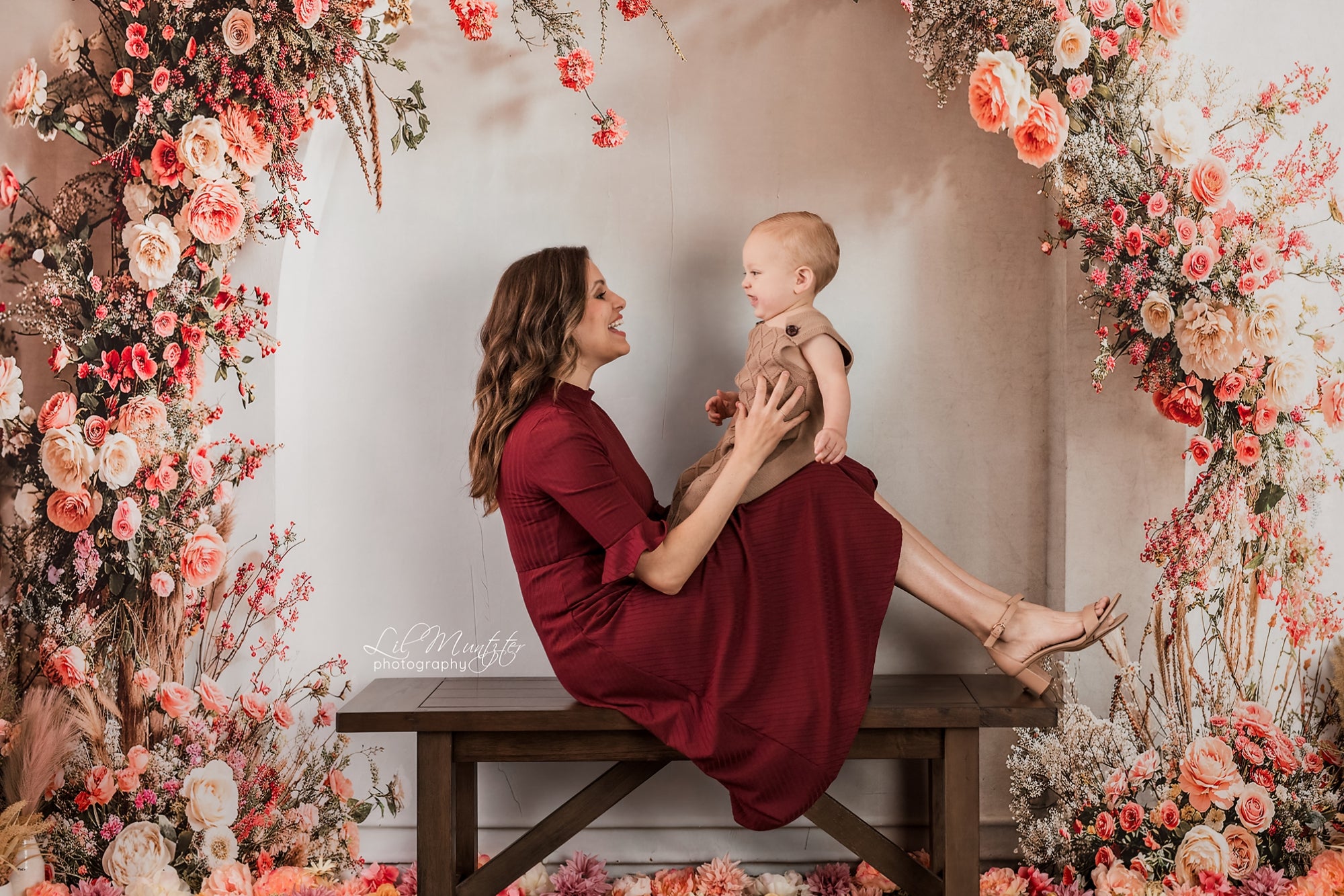 Kate Spring Wedding Flowers White Arch Backdrop Designed by Emetselch - Kate Backdrop AU