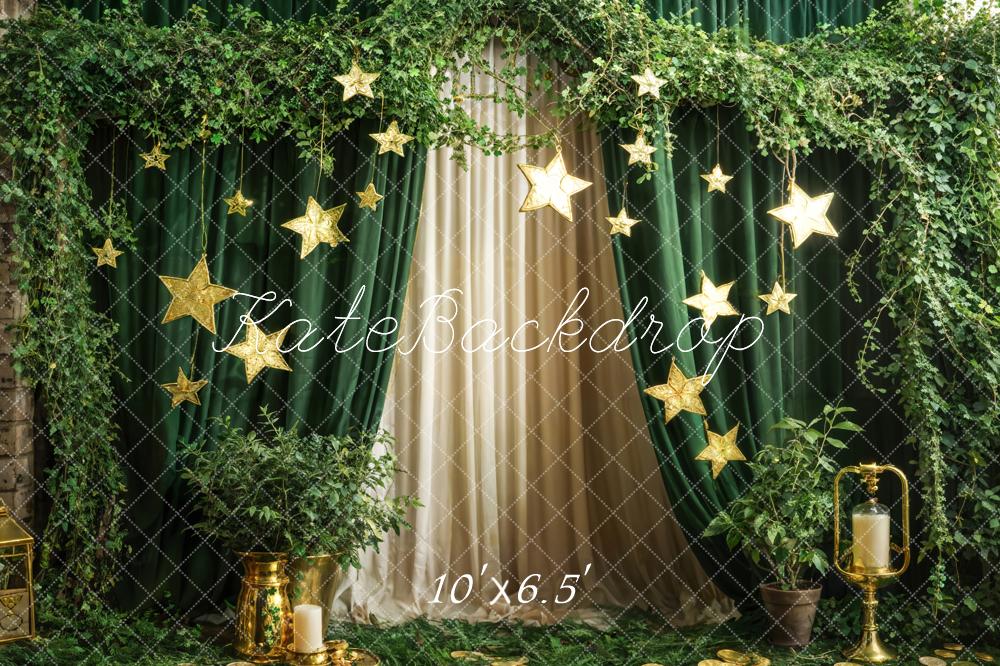Kate St. Patrick's Day Star Gold Backdrop Designed by Emetselch - Kate Backdrop AU