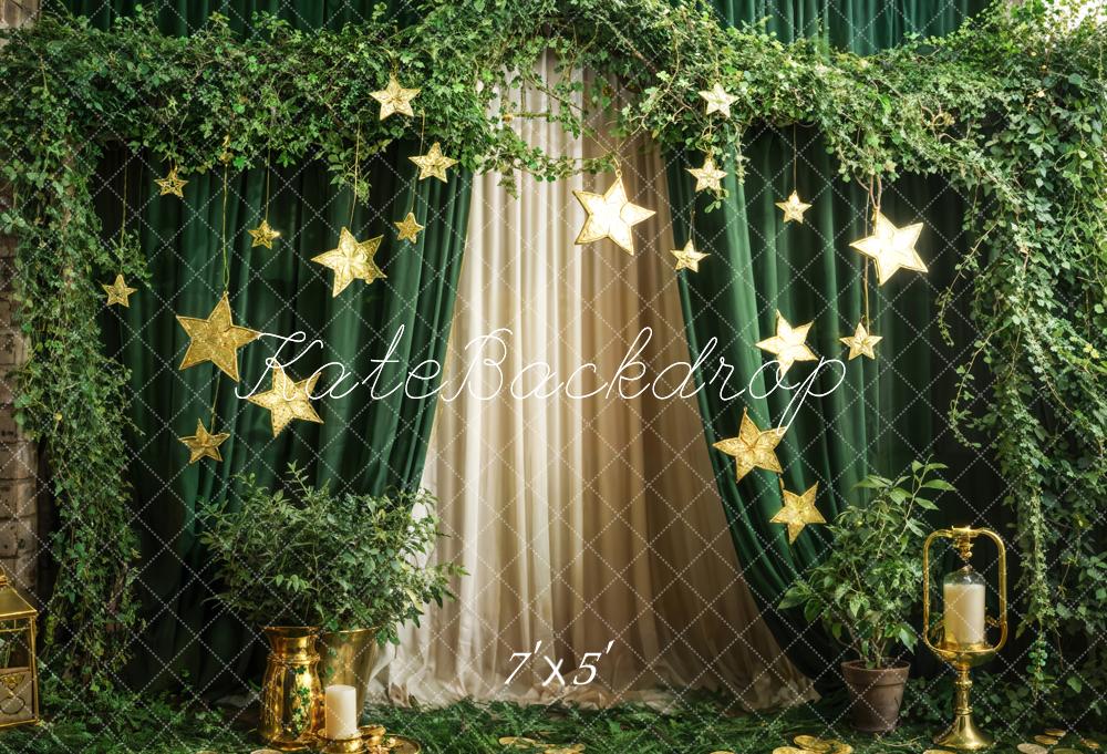 Kate St. Patrick's Day Star Gold Backdrop Designed by Emetselch - Kate Backdrop AU
