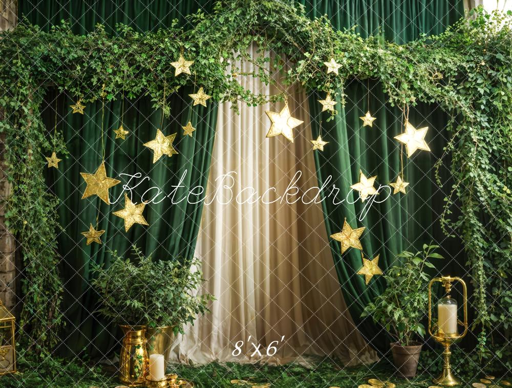 Kate St. Patrick's Day Star Gold Backdrop Designed by Emetselch - Kate Backdrop AU