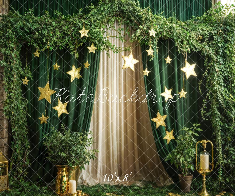 Kate St. Patrick's Day Star Gold Backdrop Designed by Emetselch - Kate Backdrop AU