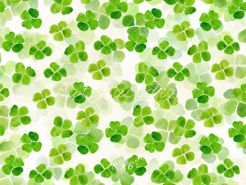 Kate St. Patrick's Day Green Clover Floor Backdrop Designed by Kate Image - Kate Backdrop AU