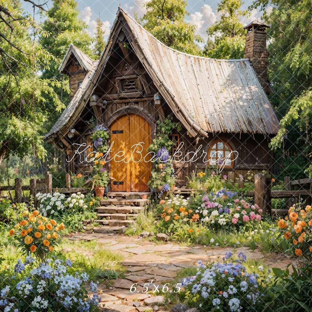 Kate Spring Forest Wooden House Backdrop Designed by Chain Photography - Kate Backdrop AU