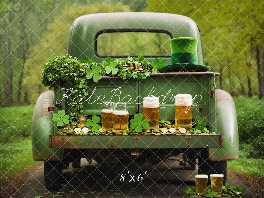 Kate St. Patrick's Day Truck Beer Backdrop Designed by Emetselch - Kate Backdrop AU