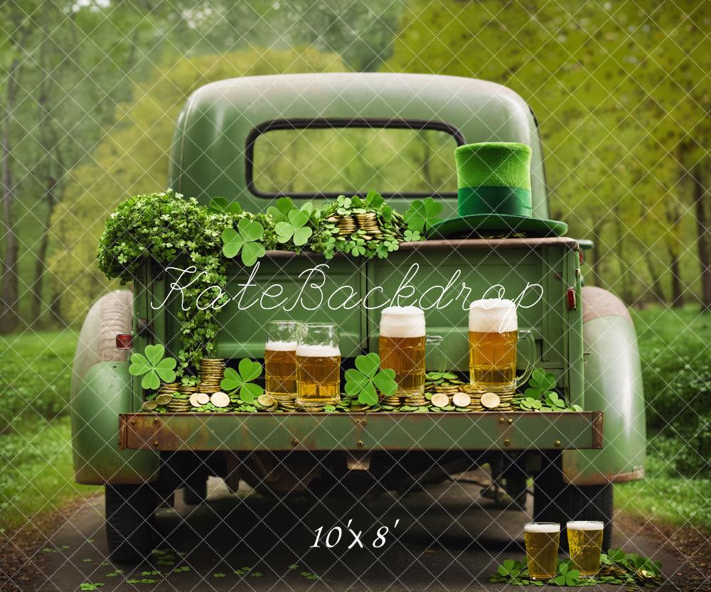 Kate St. Patrick's Day Truck Beer Backdrop Designed by Emetselch - Kate Backdrop AU