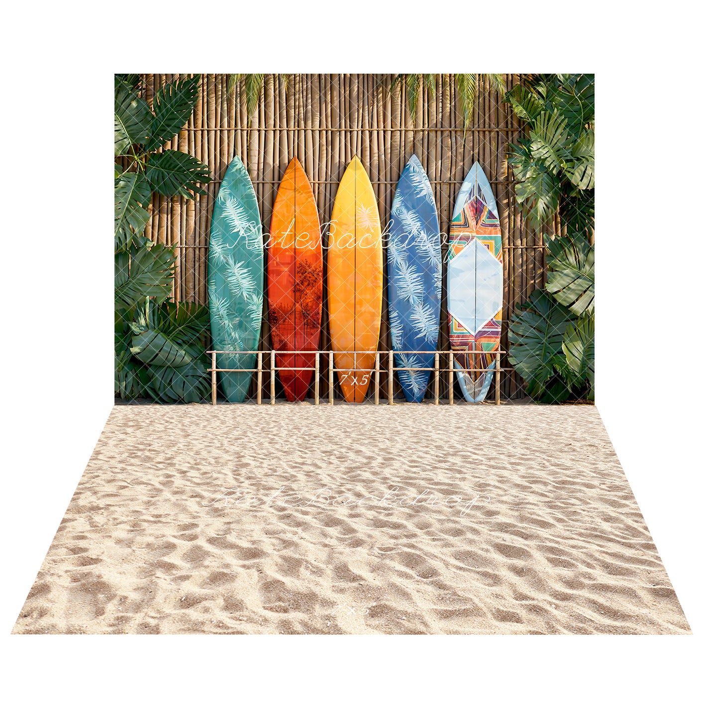 Kate Summer Surfboard Backdrop+Sand Floor Backdrop