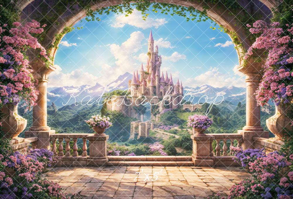 Kate Spring Flower Arch Castle Backdrop Designed by Chain Photography - Kate Backdrop AU