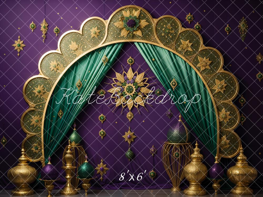 Kate Eid al-Fitr Purple Wall Backdrop Designed by Emetselch - Kate Backdrop AU