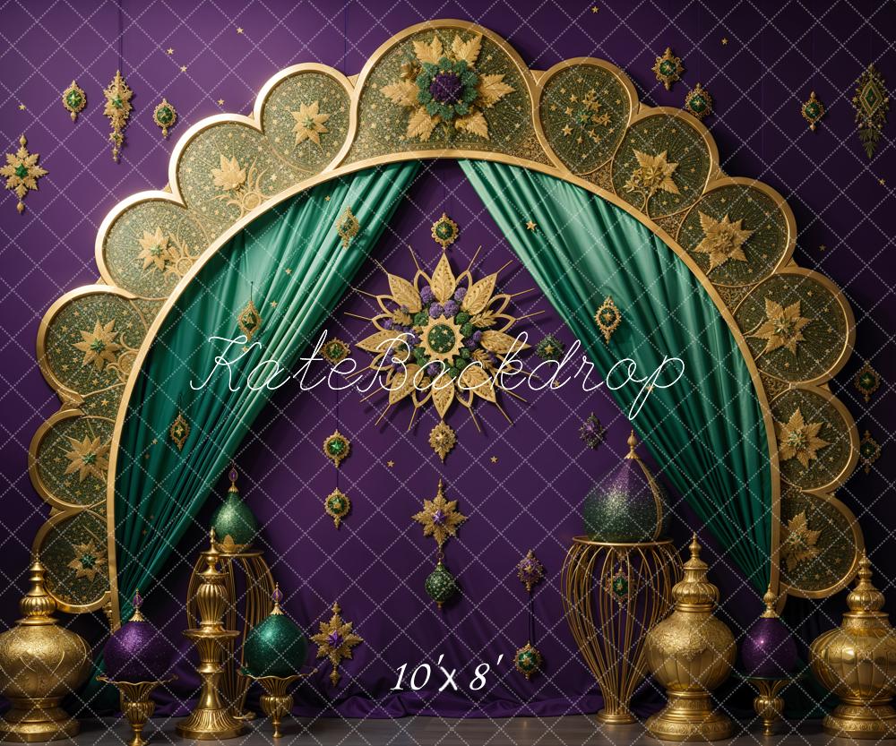 Kate Eid al-Fitr Purple Wall Backdrop Designed by Emetselch - Kate Backdrop AU