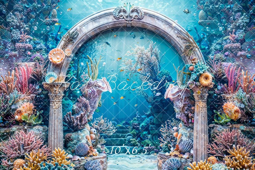 Kate Mermaid Underwater World Backdrop Coral Designed by Chain Photography - Kate Backdrop AU
