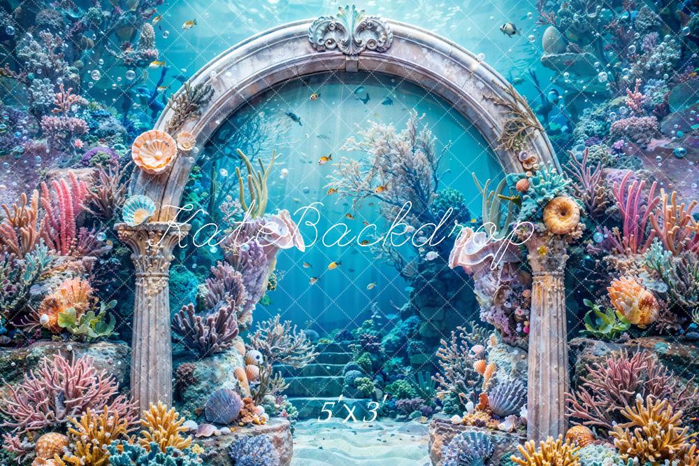 Kate Mermaid Underwater World Backdrop Coral Designed by Chain Photography - Kate Backdrop AU