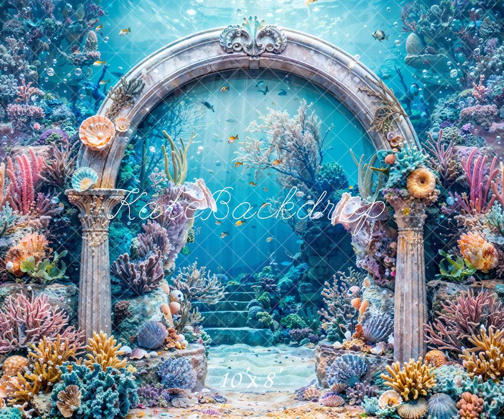 Kate Mermaid Underwater World Backdrop Coral Designed by Chain Photography - Kate Backdrop AU
