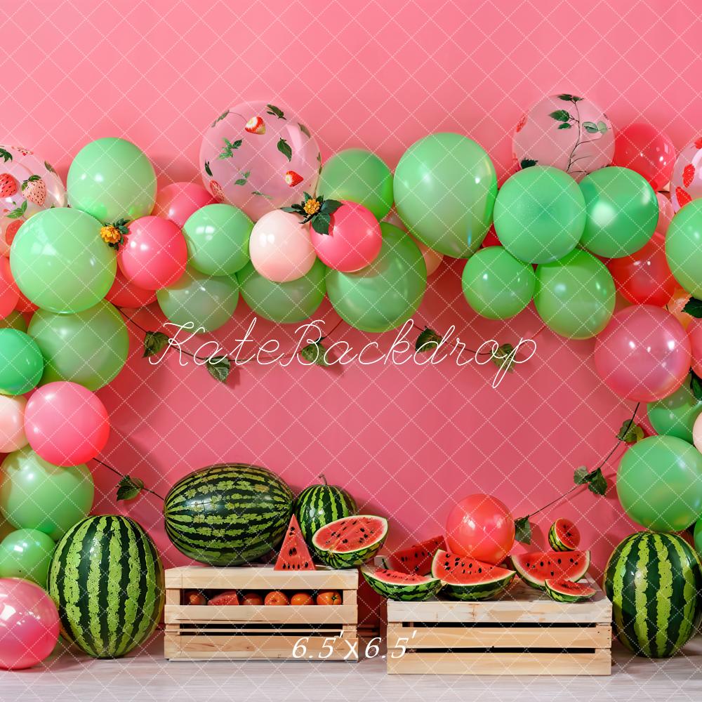 Kate Cake Smash Balloon Watermelon Backdrop Designed by Emetselch - Kate Backdrop AU
