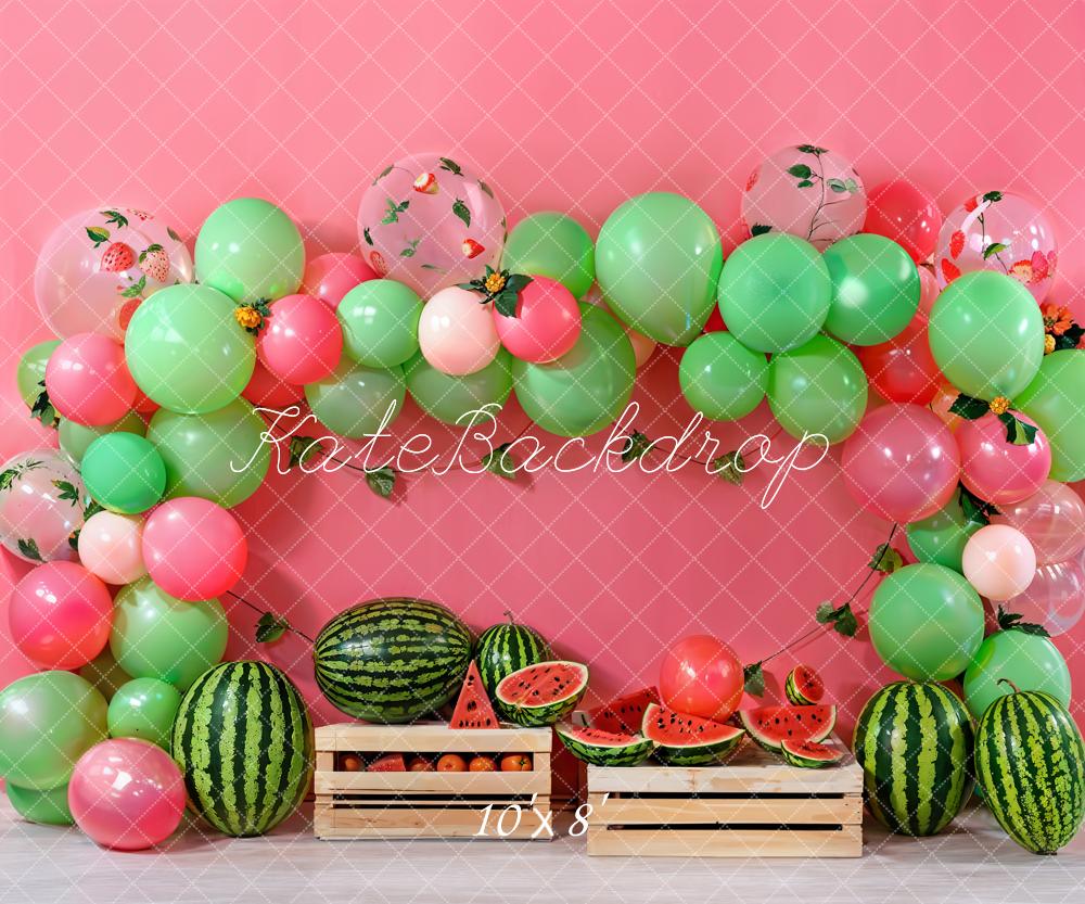 Kate Cake Smash Balloon Watermelon Backdrop Designed by Emetselch - Kate Backdrop AU